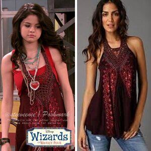 Free People Floral Vines Beaded Halter Tunic ASO Alex Russo